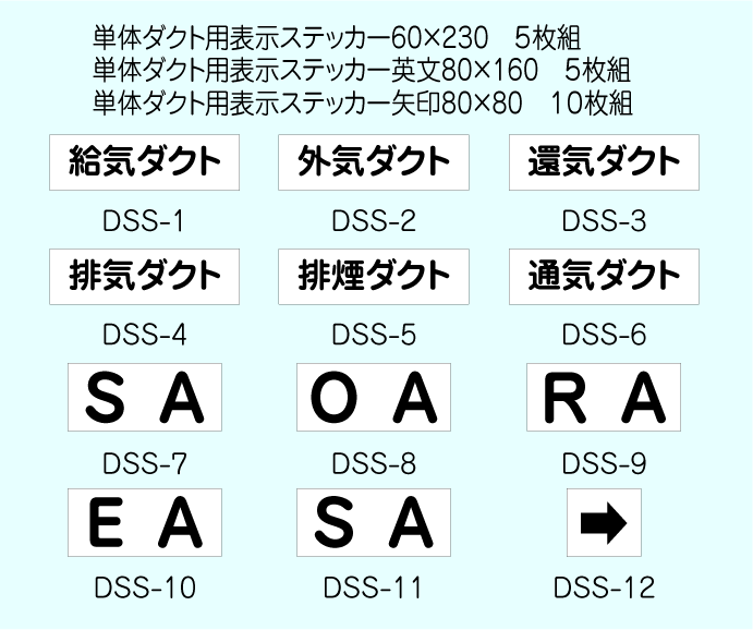 ダクト表示ステッカー