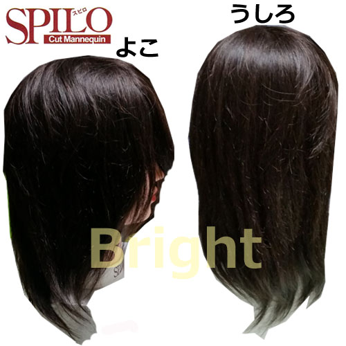 人毛100％ 黒髪カットウィッグ スピロ801 美容師国家試験練習用 