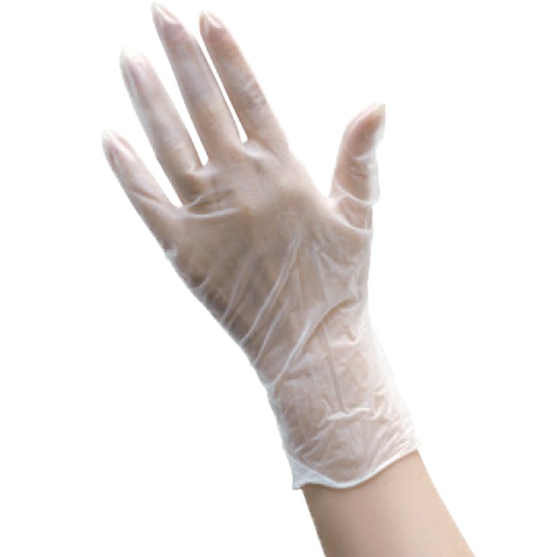オカモト グローブ プラスチック手袋 50枚入 パウダーフリー 極薄 左右兼用 半透明 塩化ビニル樹脂 使い捨て ディスポ 衛生 作業用