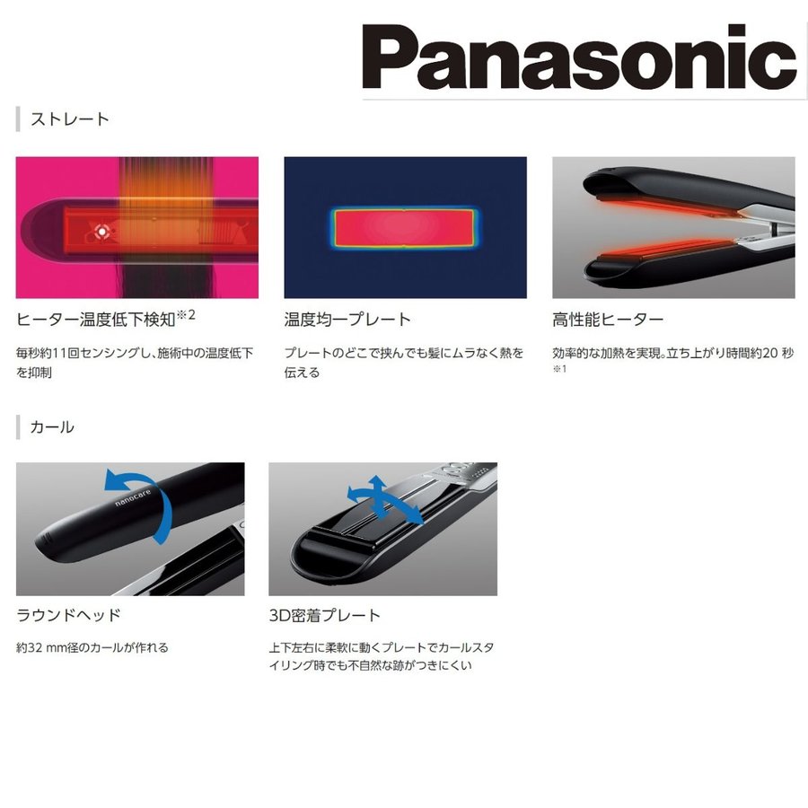 Panasonicストレートアイロン ナノケア プロモデル EH-HS0EK