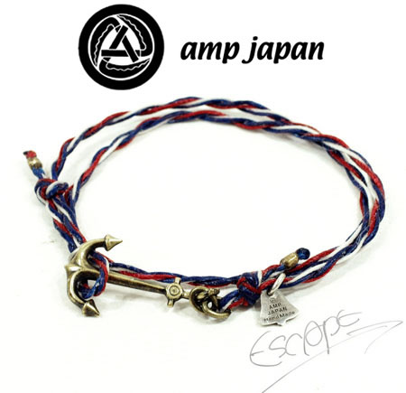 amp japan  12aho-330 yacht rope bracelet -antique gold-
