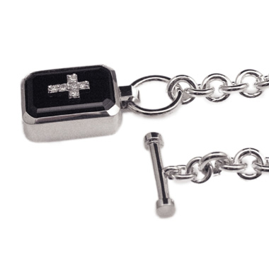 ONYX SQUARE STONE NECKLACE snj115