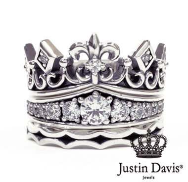 Justin Davis KING&QUEEN リング 11号 ブラック - library 