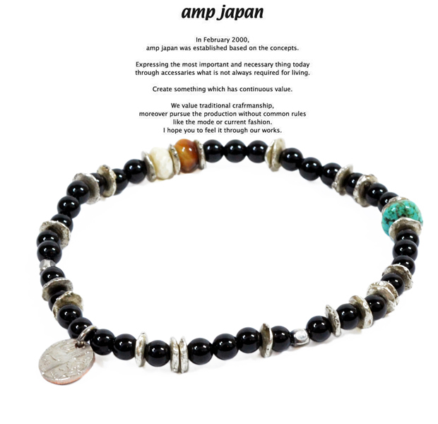 amp japan 13ahk-150 round onyx bracelet
