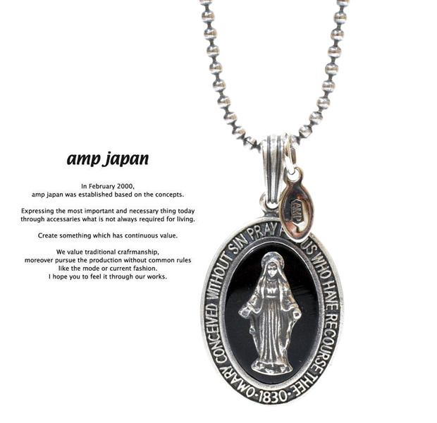 amp japan 14ah-100 mary necklace -onyx-