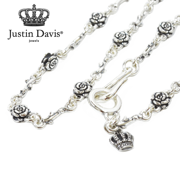 Justin Davis チェーン ♯50 薔薇 【美品】 - ネックレス