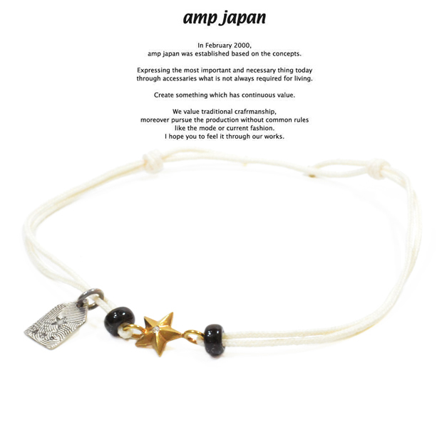amp japan 10ah-210g/WHITE Gold star Brece & Anklet