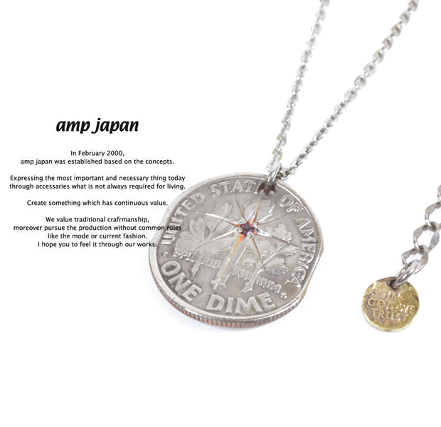 amp japan 13aa-100 dime necklace -ruby-