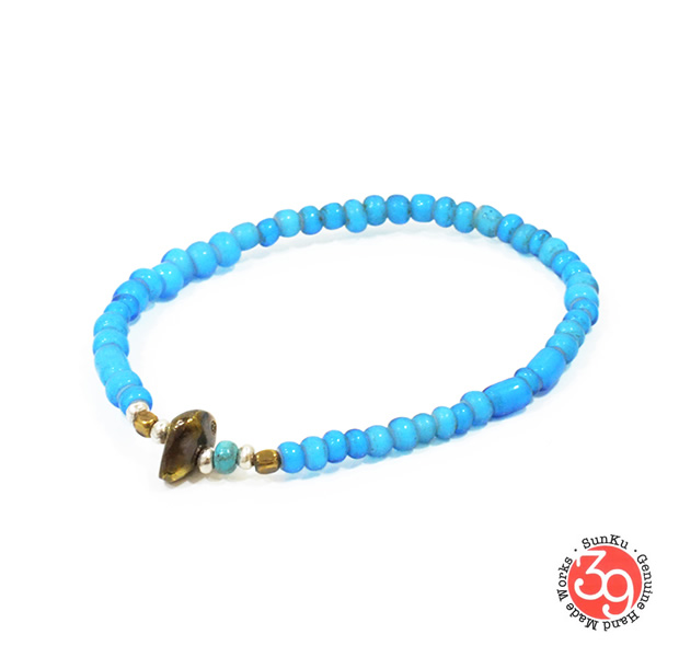 Sunku LTD-003 Antique Beads Bracelet Sky Blue