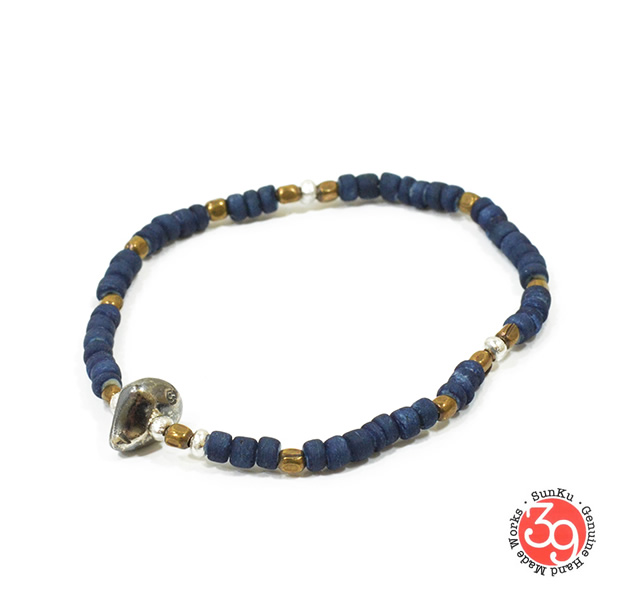 Sunku SK-013 Indigo Dye Beads Bracelet(S Beads)