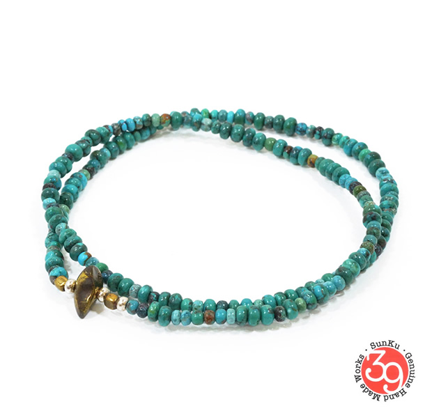 Sunku SK-024 Turquoise Beads Anklet & Necklace