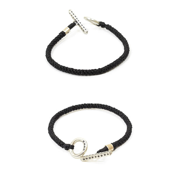 amp japan 15AH-425BK Black Knit Star Bracelet|ジャスティン