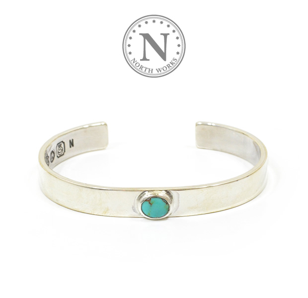 NORTH WORKS W-018 Narrow Circle turquoise bangle