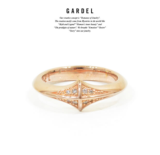 GARDEL GDR-081/PINK TRINITY STUDS RING