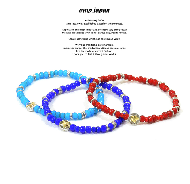 amp japan 16AHK-445 White Hearts Circle Star Bracelet