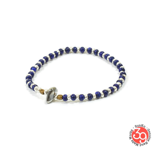 Sunku SK-155 Lapis x Silver 1 Roll Bracelet