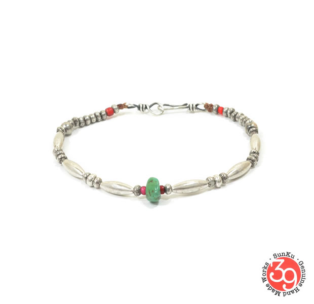 Sunku SK-167 Silver x Turquoise Bracelet