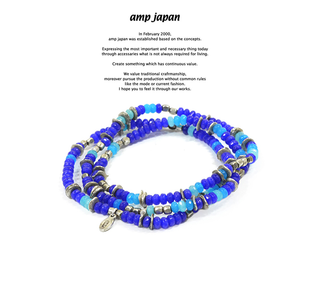 amp japan 16AHK-471BL Color Quartz Bracelet & Necklace - Deep Sea -