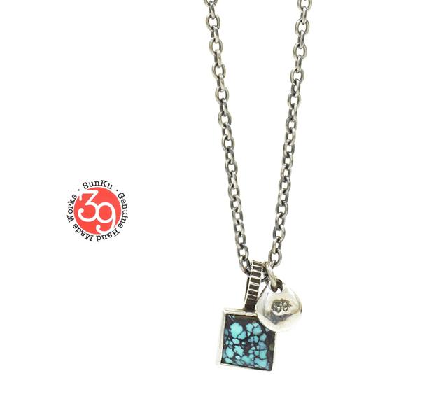 Sunku SK-182 Square Turquoise Necklace