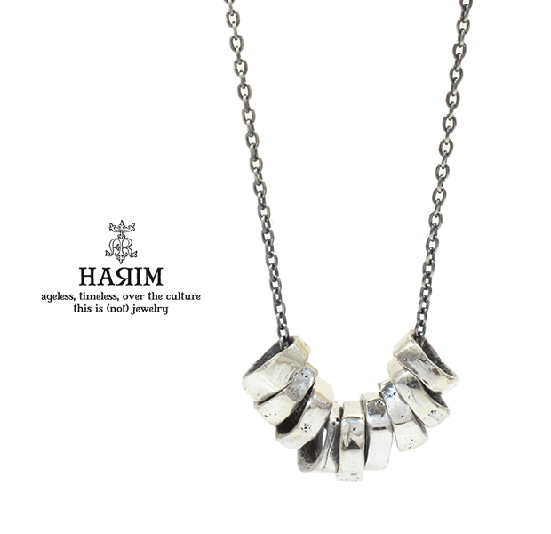 HARIM HRP118SV Rock Beads Chain Necklace
