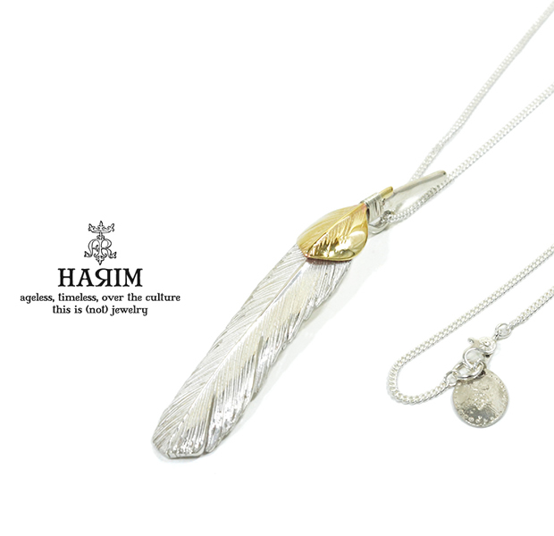 HARIM HRT002WH Feather Necklace /L LEFT K10YG Custom