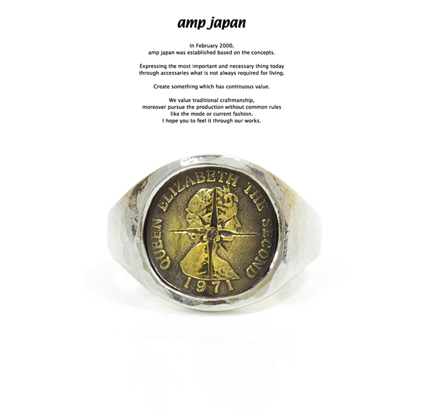 amp japan 16AO-245 Small Elizabeth Coin With Diamond Ring