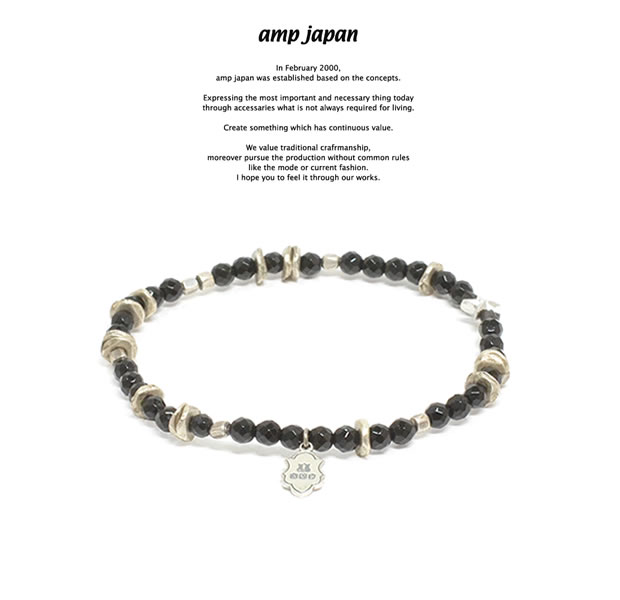 amp japan 17AHK-433 Round Cut Onyx Bracelet & Anklet