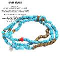 amp japan 13ahk-354 Turquoise Beads Brace & Necklace