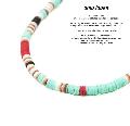 amp japan 14ahk-115LBL light blue african disk beads 3way choker