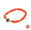 Sunku LTD-007 Antique Beads Bracelet Orange
