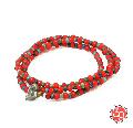 Sunku SK-029 White Heart & Turquoise Necklace & Bracelet