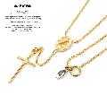 amp japan 14ah-142 rosary necklace-gold-