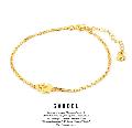 GARDEL gda002D Teardrop skull Anklet Gold