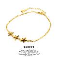 GARDEL gda002TS Trinity Star Anklet Gold