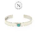 NORTH WORKS W-018 Narrow Circle turquoise bangle