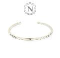 NORTH WORKS W-044 900Silver Square Narrow Cuff Bracelet