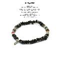 amp japan 16AHK-452 Tumble Stone Bracelet -Black Agate-