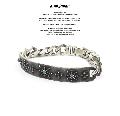 amp japan 16AO-467 X Studs ID Plate Bracelet