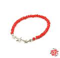 Sunku SK-144 RED Star Beads Anklet