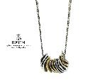 HARIM HRP116SVBR Distorted Disk Chain Necklace COMBI