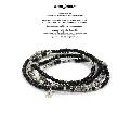 amp japan 16AHK-475BK White Hearts - Jet Black - Brace & Necklace