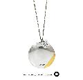 on the sunny side of the street 610-280 Silver &K18GP 30mm Button NecklaceNEW ITEM