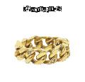 JOHNNY BUSINESS JR08M17S Gold Chain Ring with DIA
