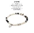 amp japan 17AHK-411 Round White Bone Bracelet -onyx-