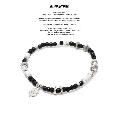 amp japan 17AHK-413 Round White Bone Bracelet -Howlite-