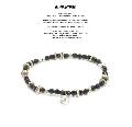 amp japan 17AHK-433 Round Cut Onyx Bracelet & Anklet