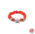 Sunku SK-225/RED STAR BEADS RING 