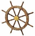 海飾り（舵輪７６ｃｍ・木製）コンビニ後払い