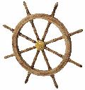 海飾り（舵輪９１ｃｍ・木製）コンビニ後払い