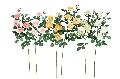 ブライダル用造花（アレクサンダーローズ×5・ホワイト・花径5〜8ｃｍ）ＦＬＳ5005